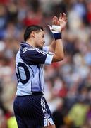 17 June 2007; Jason Sherlock applauds the Dublin supporters on Hill 16 after the game. Bank of Ireland Leinster Senior Football Championship Quarter-Final Replay, Dublin v Meath, Croke Park, Dublin. Picture credit: Ray McManus / SPORTSFILE