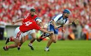 17 June 2007; Declan Prendergast, Waterford, in action against Kieran Murphy, 14, and Ben O'Connor, Cork. Guinness Munster Senior Hurling Championship Semi-Final, Cork v Waterford, Semple Stadium, Thurles, Co. Tipperary. Picture credit: Brendan Moran / SPORTSFILE