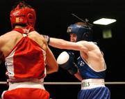 20 June 2007; Paddy Barnes, Ireland, in action against Nordine Oubaali, France. 5th European Union Boxing Championships, Light Flyweight 48kg First Round, Paddy Barnes, Ireland.v.Nordine Ouballi, France, National Stadium, Dublin. Picture credit: Matt Browne / SPORTSFILE