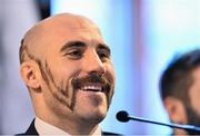 12 November 2014; Spike O'Sullivan during a press conference ahead of his bout against Anthony Fitzgerald on Saturday. Smock Alley Theatre, Dublin. Picture credit: Ramsey Cardy / SPORTSFILE