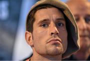 12 November 2014; Jorge Sebastien Heiland during a press conference ahead of his Middleweight title eliminator bout against Matthew Macklin on Saturday. Smock Alley Theatre, Dublin. Picture credit: Ramsey Cardy / SPORTSFILE