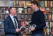 12 November 2014; Former Republic of Ireland international Alan McLoughlin, left, with former Ireland international Niall Quinn in attendance at the launch of  'A Different Shade of Green. Dubray Bookshop, Grafton Street, Dublin. Picture credit: Barry Cregg / SPORTSFILE