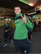 13 November 2014; Ireland's Paddy O'Rourke, Meath, arrives in Australia ahead of the International Rules Series. Melbourne Airport, Melbourne, Australia. Picture credit: Ray McManus / SPORTSFILE