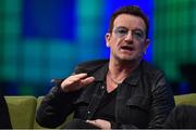 6 November 2014; Bono, Musician, Elevation Partners, on the centre stage during Day 3 of the 2014 Web Summit in the RDS, Dublin, Ireland. Picture credit: Brendan Moran / SPORTSFILE / Web Summit