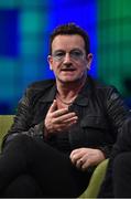 6 November 2014; Bono, Musician, Elevation Partners, on the centre stage during Day 3 of the 2014 Web Summit in the RDS, Dublin, Ireland. Picture credit: Brendan Moran / SPORTSFILE / Web Summit