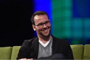 6 November 2014; Dana Brunetti, Producer, House Of Cards, on the centre stage during Day 3 of the 2014 Web Summit in the RDS, Dublin, Ireland. Picture credit: Brendan Moran / SPORTSFILE / Web Summit