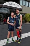 14 November 2014; Ireland's Ross Munnelly and Aidan O'Shea in jovial mood as they leave the team's Pullman Hotel on their way to International Rules squad training ahead of their International Rules Series warm up game against VFL All Stars on Sunday 16th. International Rules Squad training, Wesley College, Melbourne, Victoria, Australia. Picture credit: Ray McManus / SPORTSFILE