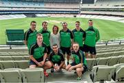 14 November 2014; Ireland's Finian Hanley, Michael Murphy, captain, Paul Earley, manager, Aidan Walsh, Paddy O'Rourke, Colm O'Neill, James McCarthy and Ross Munnelly with former World Champion, European Champion and World Cross Country Champion Sonia O’Sullivan before an Irish Australian Chamber Function at Melbourne Cricket Ground, Melbourne, Victoria, Australia. Picture credit: Ray McManus / SPORTSFILE