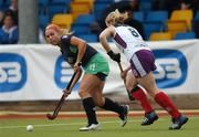 15 June 2007; Jenny McDonough, Ireland, in action against Catriona Forrest, Scotland. Women’s Setanta Sports Trophy, Ireland v Scotland, The National Hockey Stadium, University College Dublin, Belfield, Dublin. Picture credit: Brian Lawless / SPORTSFILE