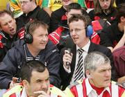 17 June 2007; Former Donegal player Manus Boyle, along with Austin O'Callaghan, BBC radio. Bank of Ireland Ulster Senior Football Championship Semi-Final, Tyrone v Donegal, St Tighearnach's Park, Clones, Co Monaghan. Picture credit: Oliver McVeigh / SPORTSFILE