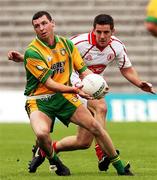 17 June 2007; Ciaran Bonner, Donegal, in action against Philip Jordan, Tyrone. Bank of Ireland Ulster Senior Football Championship Semi-Final, Tyrone v Donegal, St Tighearnach's Park, Clones, Co Monaghan. Picture credit: Oliver McVeigh / SPORTSFILE