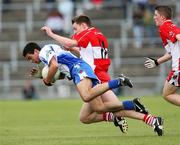 24 June 2007; Conor Galligan, Monaghan, in action against James Kielt, Derry. ESB Ulster Minor Football Championship Semi-Final, Derry v Monaghan, Casement Park, Belfast. Picture credit: Oliver McVeigh / SPORTSFILE