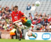 24 June 2007; Declan Byrne, Louth, in action against Brendan Murphy, Carlow. ESB Leinster Minor Football Championship Semi-Final, Carlow v Louth, Croke Park, Dublin. Picture credit: Pat Murphy / SPORTSFILE