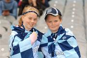 24 June 2007; Eleven year old Dublin fan Anna Nolan with her eight year old brother Bernard before the start of the game. Bank of Ireland Leinster Senior Football Championship Semi-Final, Dublin v Offaly, Croke Park, Dublin. Picture credit: Matt Browne / SPORTSFILE