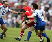 24 June 2007; Michael McGoldrick, Derry, in action against Ciaran Hanratty, Monaghan. Bank of Ireland Ulster Senior Football Championship Semi-Final, Derry v Monaghan, Casement Park, Belfast. Picture credit: Oliver McVeigh / SPORTSFILE