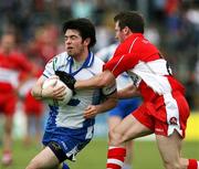 24 June 2007; Ciaran Hanratty, Monaghan, in action against Michael McGoldrick, Derry. Bank of Ireland Ulster Senior Football Championship Semi-Final, Derry v Monaghan, Casement Park, Belfast. Picture credit: Oliver McVeigh / SPORTSFILE