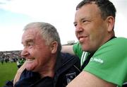 24 June 2007; Limerick manager Richie Bennis and selector Gary Kirby, who is also Bennis' nephew, celebrate victory at the final whistle. Guinness Munster Senior Hurling Championship Semi-Final, 2nd Replay, Limerick v Tipperary, Gaelic Grounds, Limerick. Picture credit: Brendan Moran / SPORTSFILE