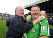 24 June 2007; Limerick manager Richie Bennis, left, is congratulated by fans at the final whistle. Guinness Munster Senior Hurling Championship Semi-Final, 2nd Replay, Limerick v Tipperary, Gaelic Grounds, Limerick. Picture credit: Brendan Moran / SPORTSFILE