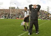 24 June 2007; Limerick manager Richie Bennis reacts to a missed chance of a point by his side during injury time in normal time. Guinness Munster Senior Hurling Championship Semi-Final, 2nd Replay, Limerick v Tipperary, Gaelic Grounds, Limerick. Picture credit: Brendan Moran / SPORTSFILE