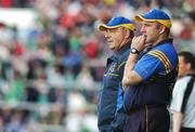24 June 2007; Tipperary manager Michael 'Babs' Keating and selector John Leahy watch the final moments of the game. Guinness Munster Senior Hurling Championship Semi-Final, 2nd Replay, Limerick v Tipperary, Gaelic Grounds, Limerick. Picture credit: Stephen McCarthy / SPORTSFILE