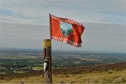 24 August 2014; A general view of a Louth flag at the finish line. M. Donnelly All-Ireland Poc Fada Final. Annaverna Mountain, Ravensdale, Cooley, Co. Louth. Picture credit: Piaras Ó Mídheach / SPORTSFILE