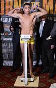 14 November 2014; Declan Geraghty weighs in for his lightweight bout against Jono Caroll. Citywest Hotel, Saggart, Co. Dublin. Picture credit: Ramsey Cardy / SPORTSFILE