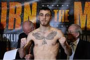14 November 2014; Sam Eggington weighs in for his welterweight bout against Sebastian Allais. Citywest Hotel, Saggart, Co. Dublin. Picture credit: Ramsey Cardy / SPORTSFILE
