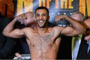 14 November 2014; Kal Yafai weighs in for his super-flyweight bout against Everth Briceno. Citywest Hotel, Saggart, Co. Dublin. Picture credit: Ramsey Cardy / SPORTSFILE