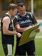 15 November 2014; Ireland manager Paul Earley and Ja fallon, left, during during  International Rules squad training ahead of their International Rules Series warm up game against VFL All Stars on Sunday 16th. Ireland International Rules Squad Training, Sandringham VFL Ground, Melbourne, Victoria, Australia. Picture credit: Ray McManus / SPORTSFILE