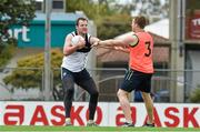 15 November 2014; Ireland's Michael Murphy is tackled by high performance coach Nicholas Walsh during International Rules squad training ahead of their International Rules Series warm up game against VFL All Stars on Sunday 16th. Ireland International Rules Squad Training, Sandringham VFL Ground, Melbourne, Victoria, Australia. Picture credit: Ray McManus / SPORTSFILE