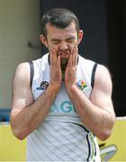 15 November 2014; Ireland's Padraig O'Neill applies sun block before International Rules squad training ahead of their International Rules Series warm up game against VFL All Stars on Sunday 16th. Ireland International Rules Squad Training, Sandringham VFL Ground, Melbourne, Victoria, Australia. Picture credit: Ray McManus / SPORTSFILE