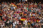 2 September 2014; German fans stand in support during the Eventing Cross-Country Team Classification. 2014 Alltech FEI World Equestrian Games, Caen, France. Picture credit: Ray McManus / SPORTSFILE