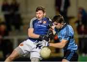 15 November 2014; Donal O'Hare, Ulster Allstars XV, in action against Brian Fenton, Dublin 2013 team. #GameForAnto, Ulster Allstars XV v Dublin 2013 team, Kingspan Stadium, Ravenhill Park, Belfast, Co. Antrim. Picture credit: Oliver McVeigh / SPORTSFILE