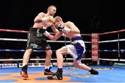 15 November 2014; John Joe Nevin, left, exchanges punches with Jack Heath during their featherweight bout. Return of The Mack, 3Arena, Dublin. Picture credit: Ramsey Cardy / SPORTSFILE