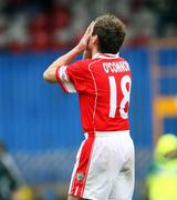 23 June 2007; Kieran O'Connor, Cliftonville, reacts after going close. UEFA Intertoto Cup, 1st round, 1st leg, Cliftonville v Dinaburg FC, Windsor Park, Belfast, Co. Antrim. Picture credit: Oliver McVeigh / SPORTSFILE