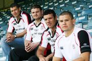 27 June 2007; Ulster's Carlo Del Fava, Jarlath Carey, Seamus Mallon, and Neil Hanna at a press conference unveiling new signings for the new season. Ulster Rugby Press Conference, Ravenhill Park, Belfast, Co. Antrim. Picture credit; Oliver McVeigh / SPORTSFILE