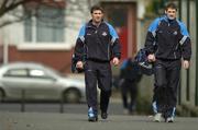8 April 2007; Dublin footballers and brothers Bryan, left, and Graham Cullen make their way to he game. Allianz National Football League, Division 1A, Round 7, Dublin v Kerry, Parnell Park, Dublin. Picture credit: Brendan Moran / SPORTSFILE