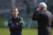 8 April 2007; Kerry manager Pat O'Shea, left, with Chairman of the Kerry Board, Sean Walsh. Allianz National Football League, Division 1A, Round 7, Dublin v Kerry, Parnell Park, Dublin. Picture credit: Brendan Moran / SPORTSFILE