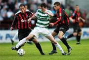 29 June 2007; Gerard Rowe, Shamrock Rovers, in action against Stephen Rice, left, and Conor Powell, Bohemians. eircom League Premier Division, Shamrock Rovers v Bohemians, Tolka Park, Dublin. Picture credit: Matt Browne / SPORTSFILE
