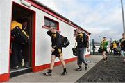 16 November 2014; St Eunan's players approach the changing room ahead of the game. AIB Ulster GAA Football Senior Club Championship Semi-Final, St Eunan's v Omagh St Enda's, Celtic Park, Derry. Picture credit: Ramsey Cardy / SPORTSFILE