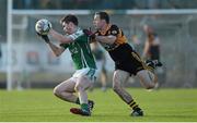 16 November 2014; Cian Healy, Ballincollig, in action against Mikey Collins, Austin Stacks. AIB Munster GAA Football Senior Club Championship Semi-Final, Austin Stacks v Ballincollig, Austin Stack Park, Tralee, Co. Kerry. Picture credit: Diarmuid Greene / SPORTSFILE