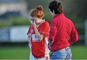 16 November 2014; Caoimhe Boyle, Kilkerrin-Clonberne, dejected after the game. TESCO HomeGrown All-Ireland Ladies Football Senior Club Championship Semi-Final, Kilkerrin-Clonberne v Termon, Clonberne GAA Pitch, Clonberne, Co. Galway. Picture credit: Ray Ryan / SPORTSFILE