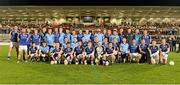 15 November 2014; The Ulster Allstars XV and Dublin 2013 squads with Anto Finnegan and his daughter Ava, sitting in the centre of front row. #GameForAnto, Ulster Allstars XV v Dublin 2013 team, Kingspan Stadium, Ravenhill Park, Belfast, Co. Antrim. Picture credit: Oliver McVeigh / SPORTSFILE