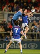 15 November 2014; Michael McCann, Ulster Allstars XV, in action against David Byrne, Dublin 2013 team. #GameForAnto, Ulster Allstars XV v Dublin 2013 team, Kingspan Stadium, Ravenhill Park, Belfast, Co. Antrim. Picture credit: Oliver McVeigh / SPORTSFILE