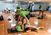 17 November 2014; Ireland's Aidan O'Shea and David Moran during a 'recovery session' in the South Pacific Health Club in advance of the team moving to Perth for the International Rules Series game against Australia on Saturday 22nd November. Ireland International Rules Squad Recovery Session, South Pacific Health Club, St Kilda Sea Baths, Jacka Boulevard, St Kilda, Melbourne, Victoria, Australia. Picture credit: Ray McManus / SPORTSFILE