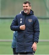 17 November 2014; Republic of Ireland assistant manager Roy Keane during squad training ahead of Tuesday's friendly match at home to the USA. Republic of Ireland Squad Training, Gannon Park, Malahide, Co. Dublin. Picture credit: David Maher / SPORTSFILE