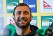 17 November 2014; Australia's Quade Cooper during a press conference ahead of their Autumn International Rugby match against Ireland on Saturday at the Aviva Stadium. Australia Rugby Press Conference, Fitzpatricks Castle Hotel, Killiney, Co. Dublin. Picture credit: Ramsey Cardy / SPORTSFILE