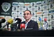 17 November 2014; Republic of Ireland manager Martin O'Neill during a press conference ahead of Tuesday's friendly match at home to the USA. Republic of Ireland Press Conference, Three Offices, Sir John Rogerson’s Quay, Dublin. Picture credit: David Maher / SPORTSFILE