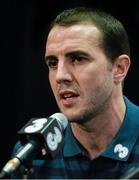 17 November 2014; Republic of Ireland's John O'Shea during a press conference ahead of Tuesday's friendly match at home to the USA. Republic of Ireland Press Conference, Three Offices, Sir John Rogerson’s Quay, Dublin. Picture credit: David Maher / SPORTSFILE