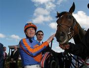 30 June 2007; Peeping Fawn with jockey Kieren Fallon and trainer Aiden O'Brien after winning the Audi Pretty Polly Stakes. Curragh Racecourse, Co. Kildare. Picture credit: Matt Browne / SPORTSFILE